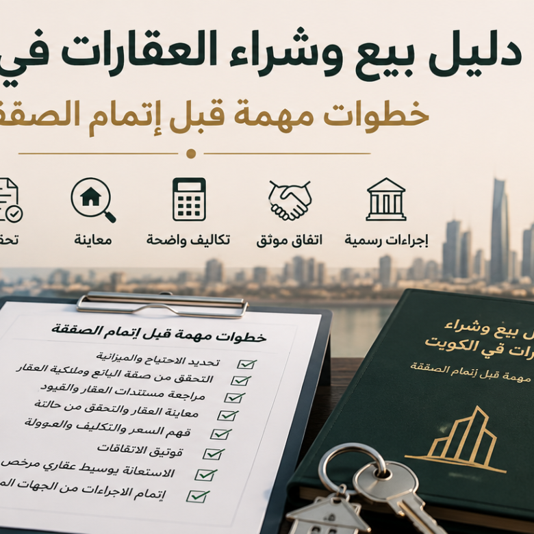دليل بيع وشراء العقارات في الكويت: خطوات مهمة قبل إتمام الصفقة